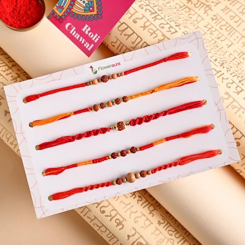 Send Rudraksh Rakhi for Brother - Radiant Rudraksha Rakhis online
