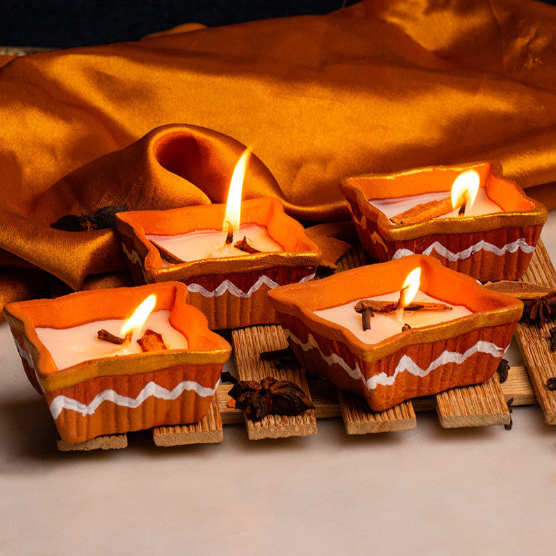 Radiant Terracotta Light For Diwali