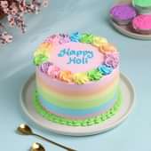 Rainbow Bliss Holi Celebration Cake