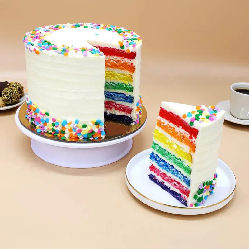 Rainbow Confetti Vanilla Cake