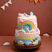 Rainbow Fantasy Unicorn Cake