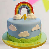 Rainbow Joy Fondant Cake