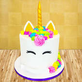 Rainbow Unicorn Fondant Cake