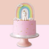 Rainbow Unicorn Fondant Cake