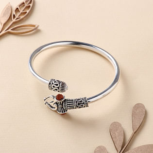 Silver Om Bracelet Rakhi for Brother