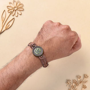 Top View Om Bracelet Rakhi