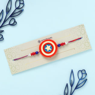 Buy Captain America Shield Rakhi Send to UK