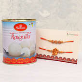 Two Divine Rakhis with One Kg Rasgulla Combo