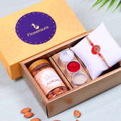 Rakhi N Almonds Hamper - Send This Rakhi Gift Box Online In India