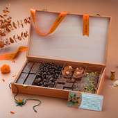 Rakhi N Choko La Chocolates In Wooden Box