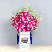 Rakhi Orchid Bouquet for Brother