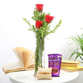 Rakhi Rose N Choco Combo - Order Now for Same Day Delivery in India