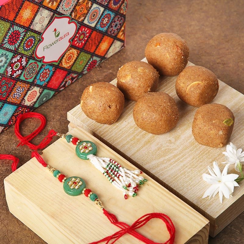 Buy Rakhi Set n Sweet Laddoo For Brother
