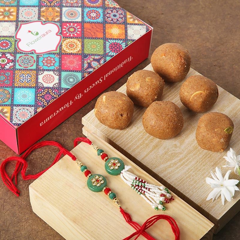 Order Rakhi Set n Sweet Laddoo Online