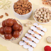 Rakhi Set With Gulab Jamun N Nuts