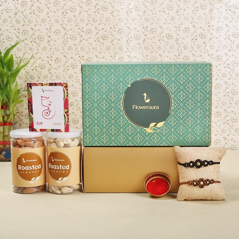 Set of 2 Designer Rakhi - Rakhi Special Signature Box