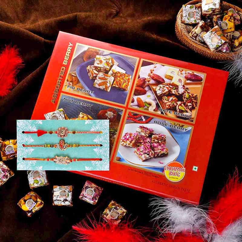 Rakhi Trio With Assorted Berries