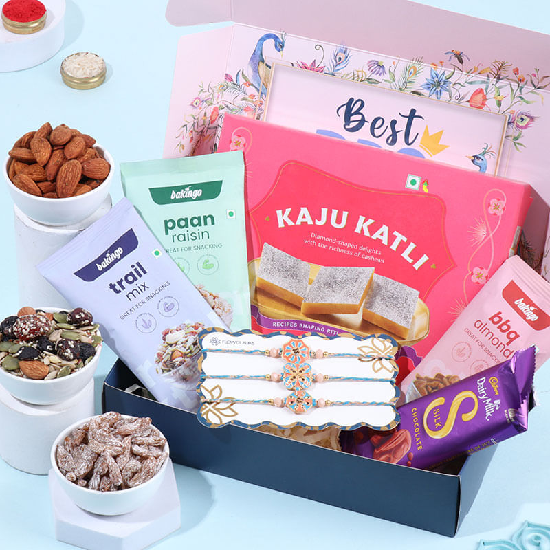 Rakhi Trio With Gourmet Delights