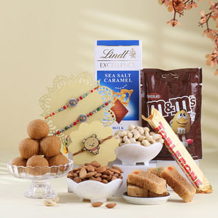 Rakhi Trio With Nuts N Sweets-Netherlands