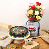 Rakhi Wiith Cake n Roses - Order Now for Same Day Delivery in India