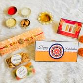 Rakhi With Handcrafted Chocolates N Dryfruits