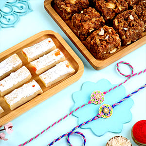 Rakhi With Sweets Rakhi and Sweets Combo for USA