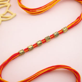 Metal Embellished Mauli Rakhi