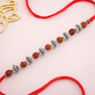 Oxidised Metal Rudraksha Rakhi