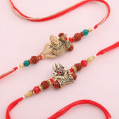 Two Shiva N Damru Rakhis