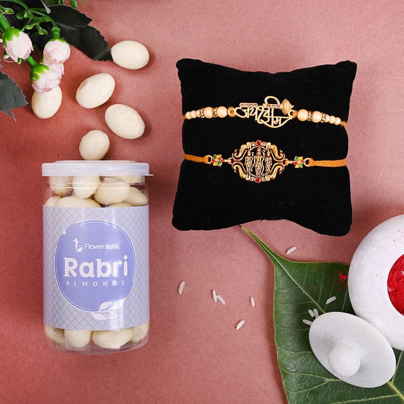 Ramanaya Rakhi Almonds - Set of 2 Designer Rakhi