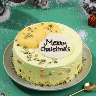 Rasmalai Pista Christmas Cake