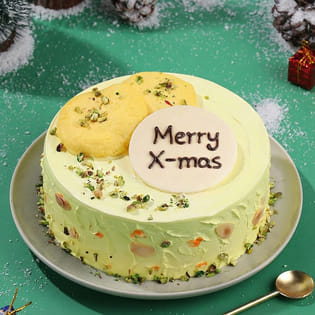 Rasmalai Pista Christmas Cake