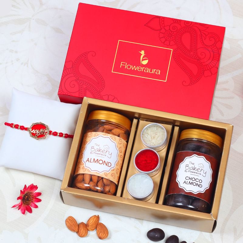 Send Ravishing Red Rakhi Signature Box to Brother