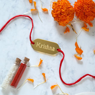 Rectangle Custom Name Rakhi