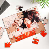 Rectangular Personalised Jigsaw Couple Puzzle gift