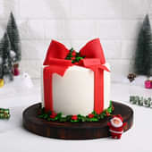 Red Bow Christmas Cake