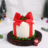 Red Bow Christmas Cake