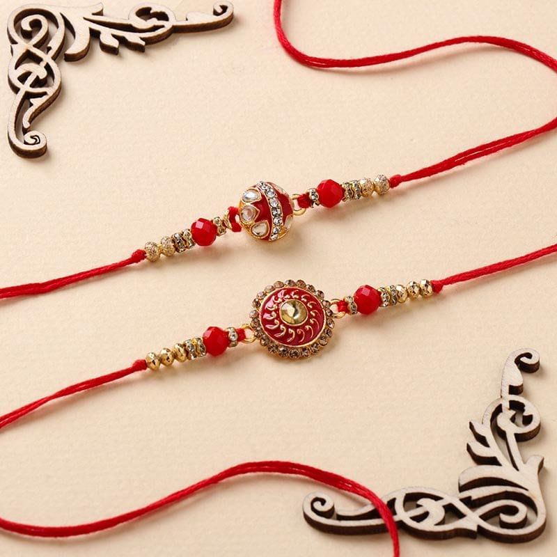 Set of 2 Red Fancy Rakhi