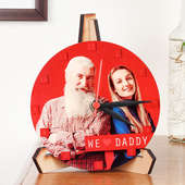 Red Customised Clock- Fathers Day 