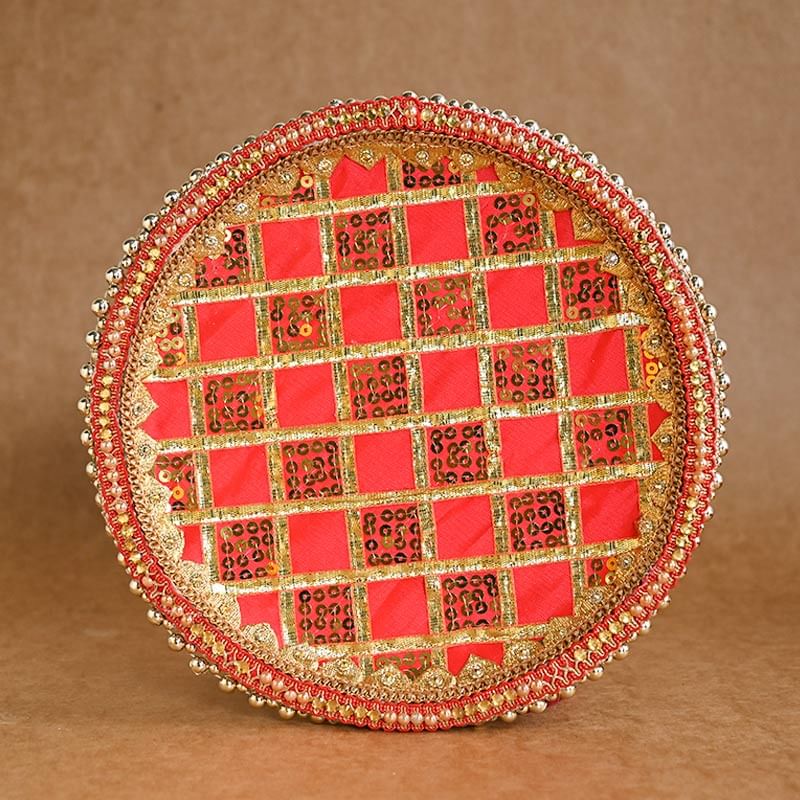 Red Karwa Chauth Thali Online