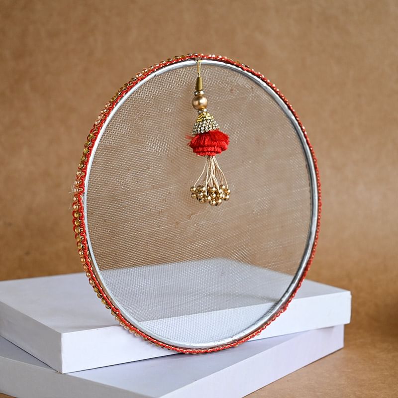 Red Lace Karwa Chauth chalni Online