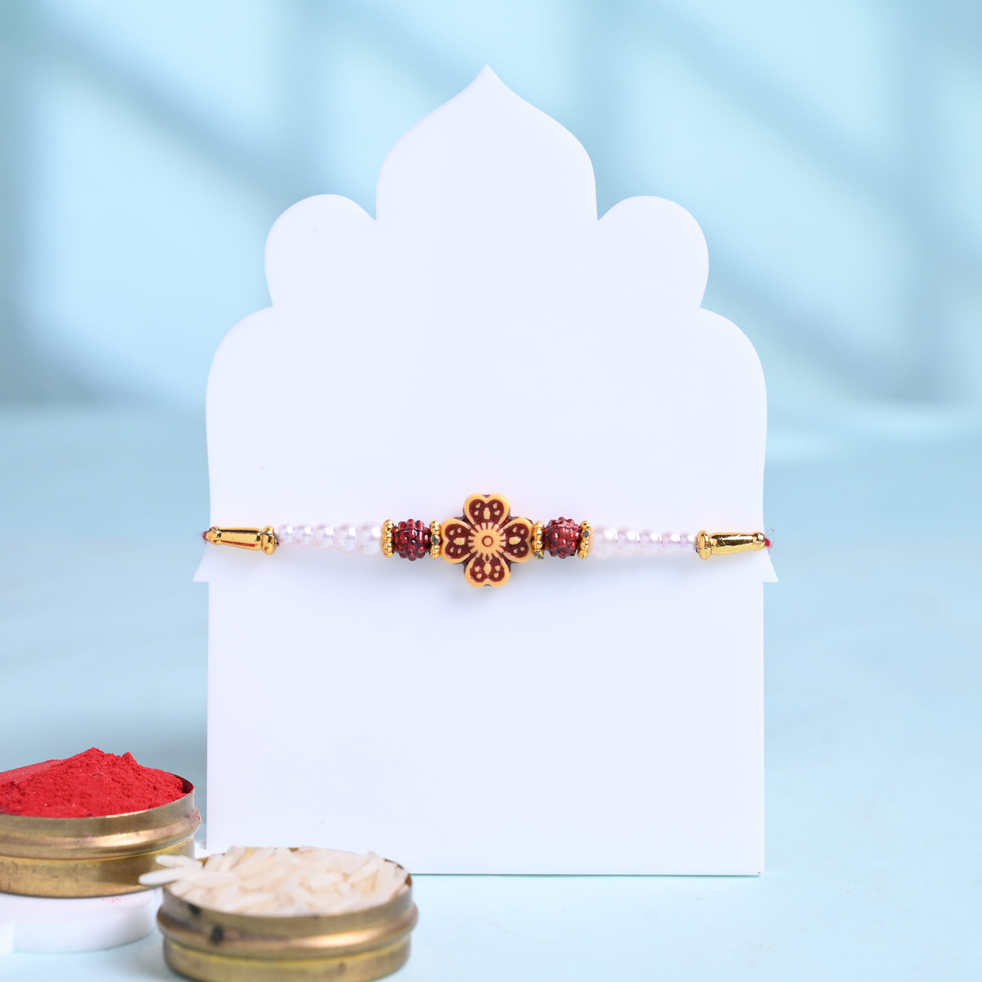 Red Floral Rakhi