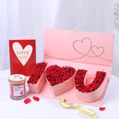 Red Gypsos Love Box With Candle N Card