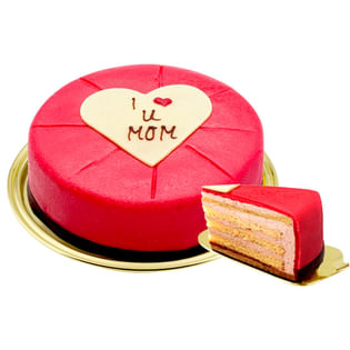 Red Hearty Raspberry Cake