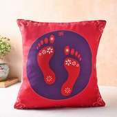Red Laxmi Feet Cushion