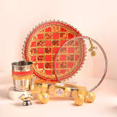 Golden Karwa Chauth Thali Set