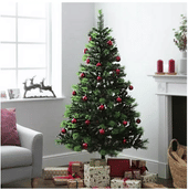 Red Ornaments N Decor Christmas Tree