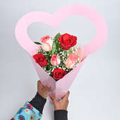 Online Flowers Delivery - Red Pink Rosy Love