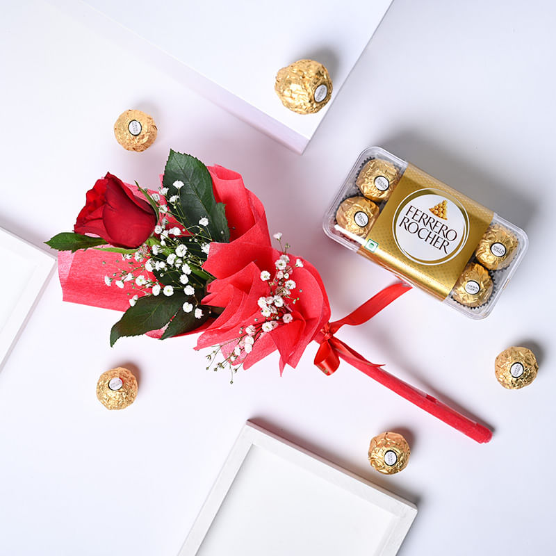 Red Rose and Ferrero Rocher