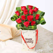 12 Red Roses - Best Birthday Gift